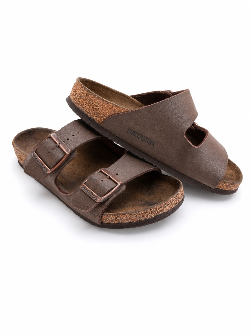 Kids Birkenstock Arizona Two-Strap Sandals in Mocha
